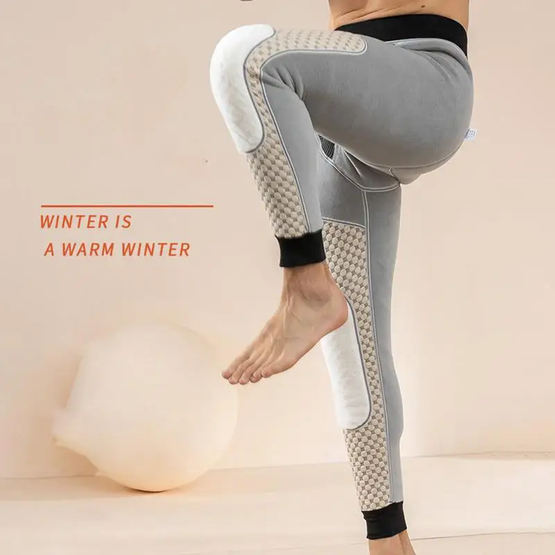 Thermal Pants For Men Fleece Lined Pants Men Thermal Underwear For Men Fleece Lined Base Layer Set For Cold Weather