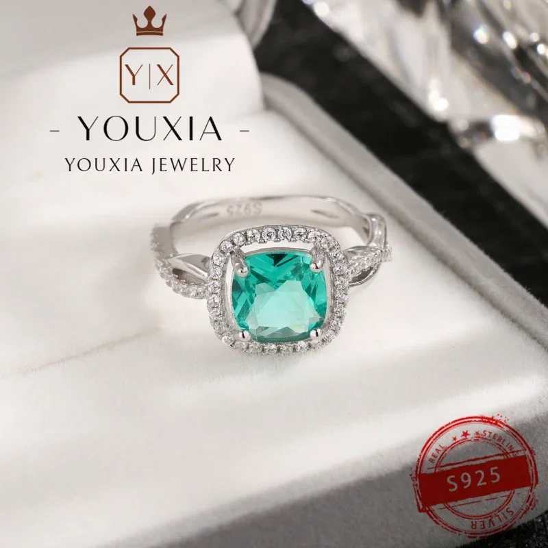 

Классическое женское кольцо из серебра 925 пробы в европейском и американском стиле, изысканная бижутерия для дня рождения, Дня Святого Валентина