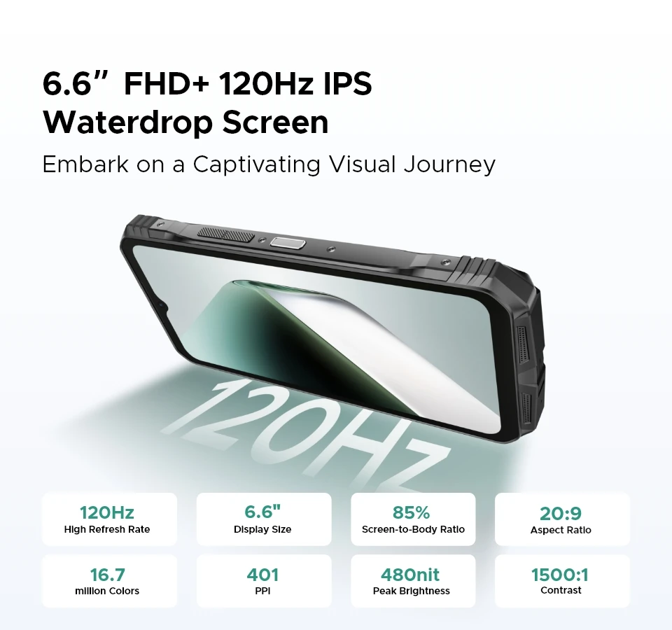 DOOGEE S Cyber Pro Rugged Phone 12GB 512GB Helio G100 6.6'' FHD+ 120Hz IPS 10800mAh Large Battery 33W Charge NFC Smartphone 4