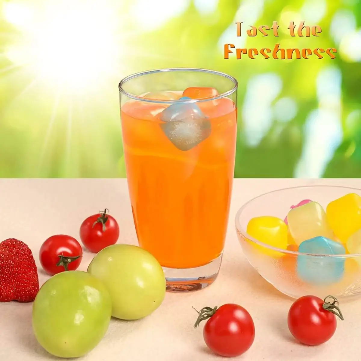 Plastic Ice Cubes 12PCS Freeze Various Shapes Summer Freeze Ice Grains Bar