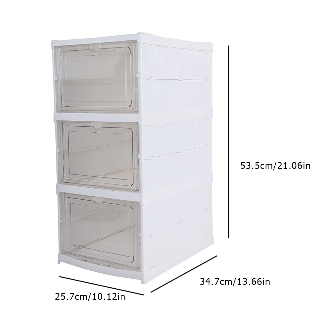 Scarpiera pieghevole a 3/6 strati Scatola per scarpe pieghevole Contenitore di stoccaggio impilabile Custodia per scarpe in plastica trasparente Organizzatore per la casa