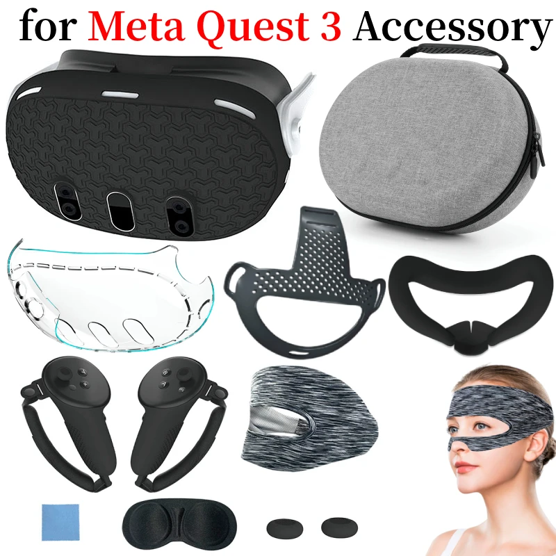  7pcs VR Accessories Set for Meta Quest 3, VR Accessories  Protective Cover Includes VR Face Cover,Controller Grips,Headset Cover,  Lens Protector, Quest 3 Shell Cover, (Purple) : Video Games