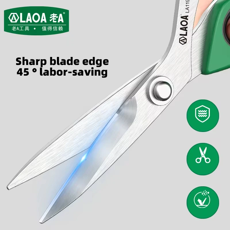 LAOA Multifunction Scissor Industrial Stainles Steel Professional Kitchen Scissors Sewing Tailor Scissor Food Cloth Cutting Tool 5