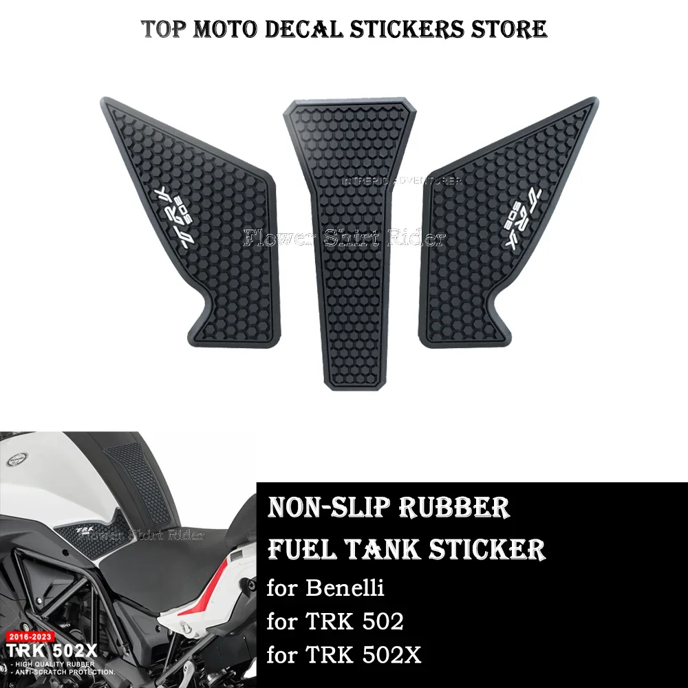 

Motorcycle Non-slip Side Fuel Tank Stickers Waterproof Pad Rubber Sticker For Benelli TRK502 TRK 502 502X 2016 - 2023 2021 2022