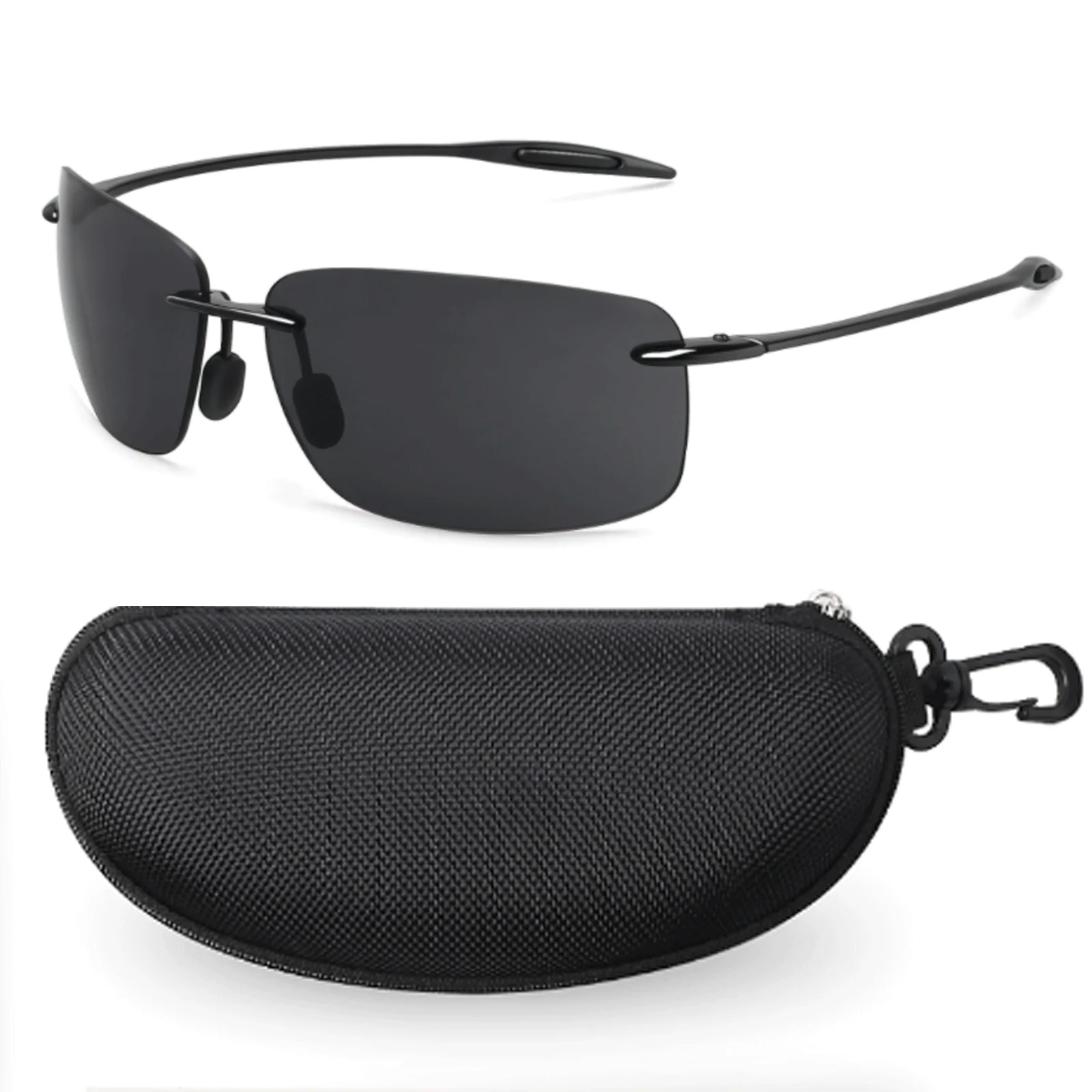MAXJULI Polarisierte Klassische Sport Randlose Sonnenbrille Männer Angeln Fahren Männlich Rechteck Ultraleicht Rahmen Sonnenbrille UV400 MJ8009 – Detail 5