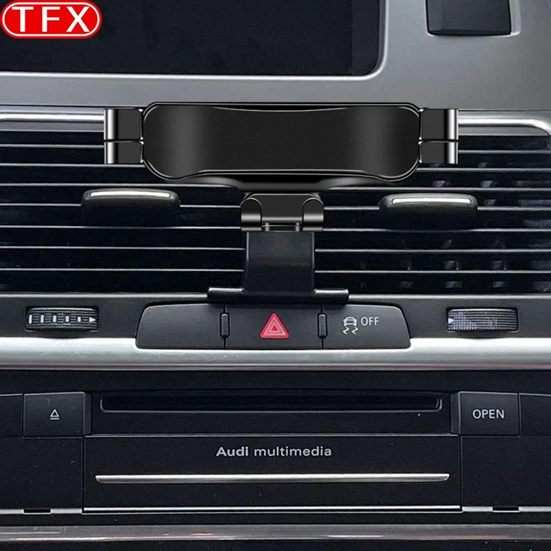 For Audi Q7 2006-2014 Car Styling Mobile Phone Holder Air Vent Mount Gravity Bracket Stand Auto Modified Accessories