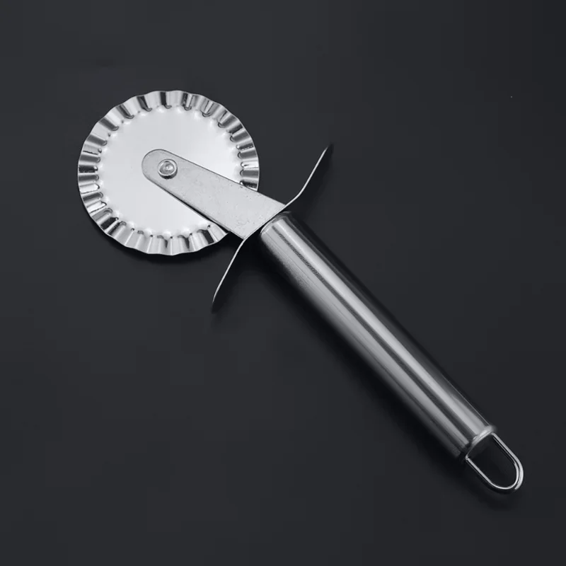 Stainless Steel Pizza Cutter Double Roller Pizza Knife Cutter