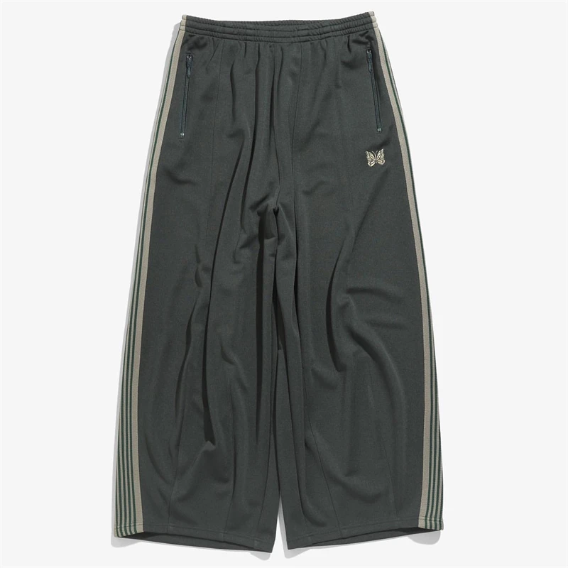 

New AWGE Needles Wide Leg Trousers Men Women 1:1 Best Quality Sweatpants Embroidery Butterfly Track Pants y2k
