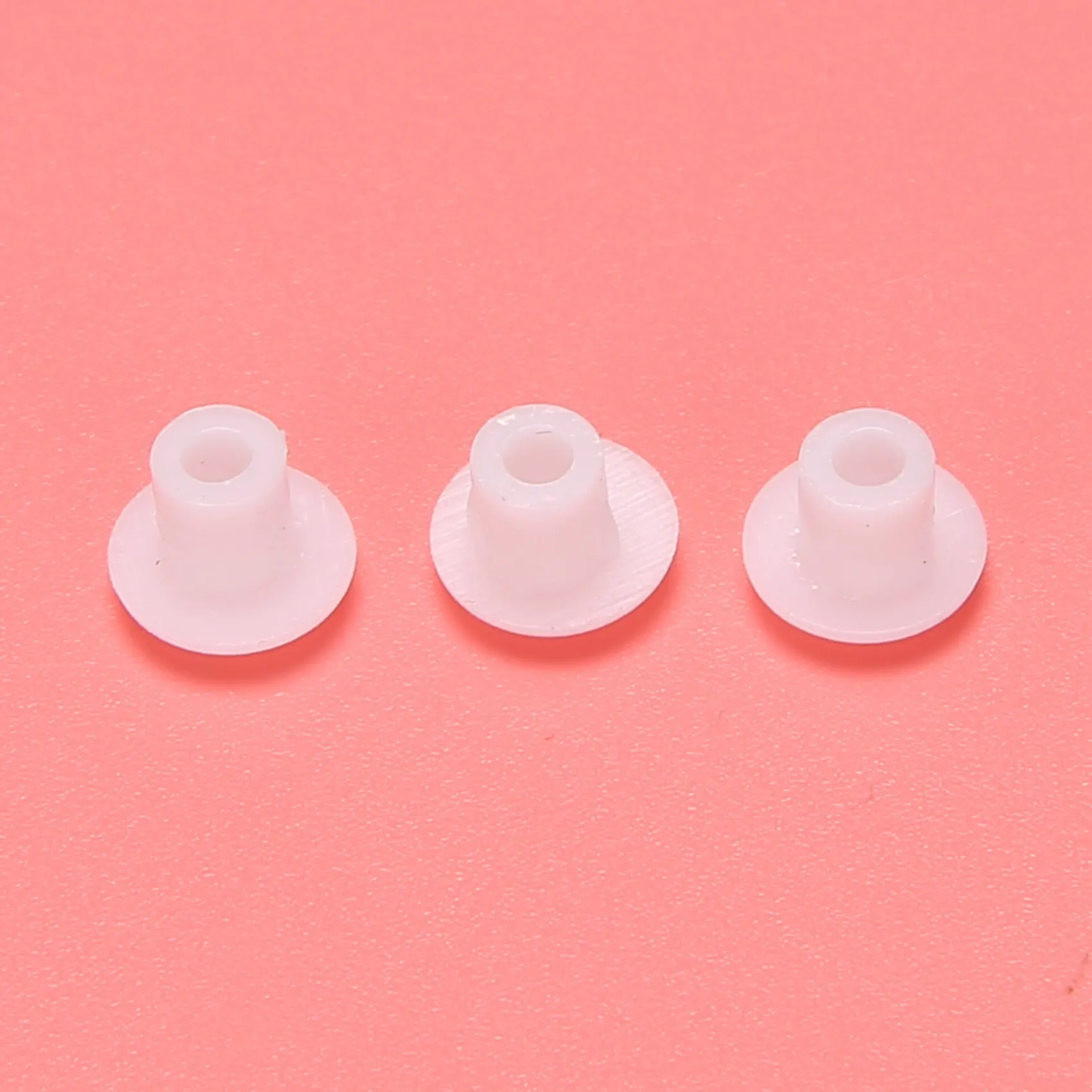 최신 플라스틱 둥근 모양의 커버 스크류 캡 뚜껑 흰색 50pcs 5mm 직경 구멍