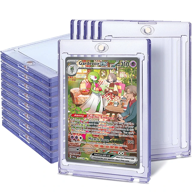 Pokemon Card Protector Sleeves Transparent Yugioh Baseball Cards Hard  Plastic Protector Display Album Folder Game Binder Holder - Game Collection  Cards - AliExpress