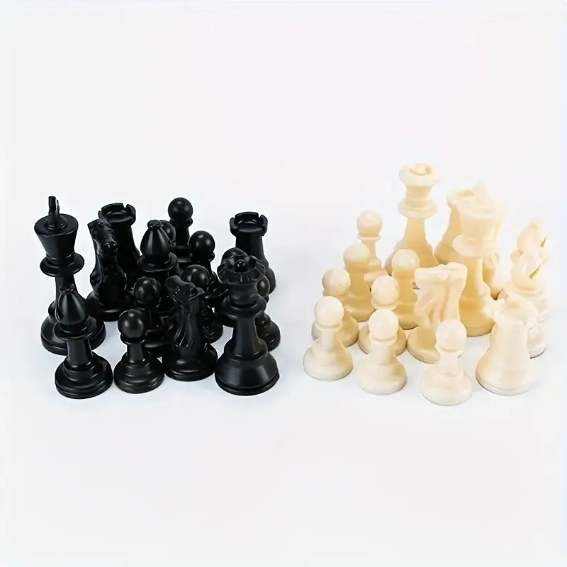 32 Set of Portable Chess Pieces Accessories Full Set Of Chess Resin Material Bottom Total Board Game Toys chess pieces and board