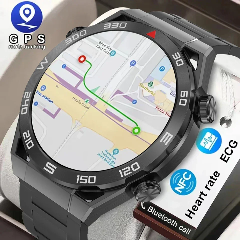 

TOP NEW GPS Tracker NFC GT5 Pro Ultimate Watches ECG+PPG BT Call Smartwatch Motion Bracelet Fitness Smart watch Men For Huawei