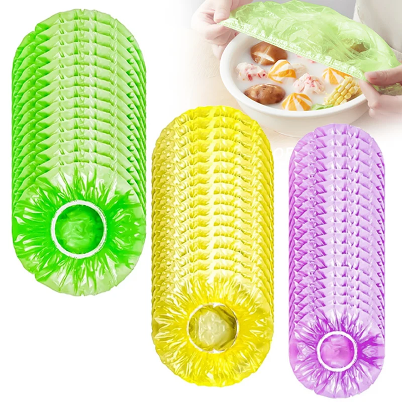 Food Cover Flies Food Sealed Preservation Bowls Elastic Plate Covers Vacuum Bags Fruits Saran Wrap for Kitchen Fresh Seal