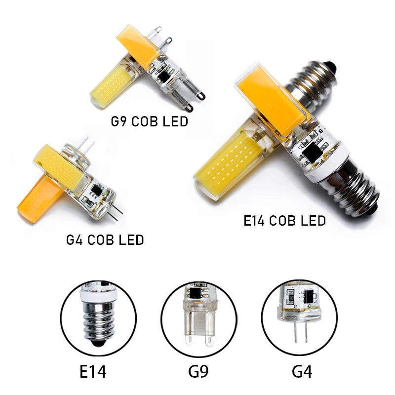 G4 G9 LED COB 램프 3W 6W 전구 E14 AC DC 12V 220V 촛불 조명 차가운/따뜻한 흰색 샹들리에 스포트라이트에 대 한 30W 60W 할로겐 교체