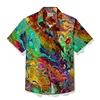 Men's Designer Hawaii Shirts Short Sleeve Fashion Streetwear Abstract Line 3d Print Harajuku Male Clothing Blouses 2