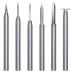 Premium Wood Carving & Engraving Drill Bit Set - 6 - Piece Wood Crafts Grinding Accessories (6pcs)