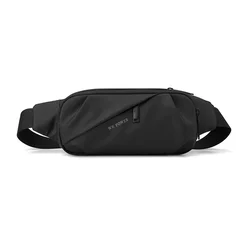 Versatile Outdoor Sports Sling Bag - Adjustable Crossbody and Waist Pack (Black)