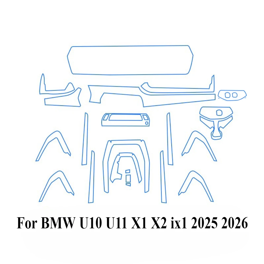 PPF 보호 필름 자동차 액세서리 BMW U10 U11 X1 X2 ix1 2025 2026 GPS 기어 패널 센터 콘솔용 투명 TPU