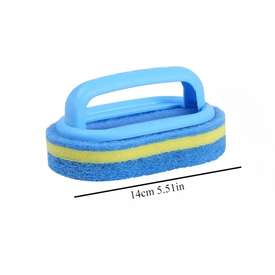 Sponge Cleaning Brush With Handle Bathtub Tile Scrub Brush Kitchen Bathroom Cleaning Sponge Brush Household Cleaning Supplies