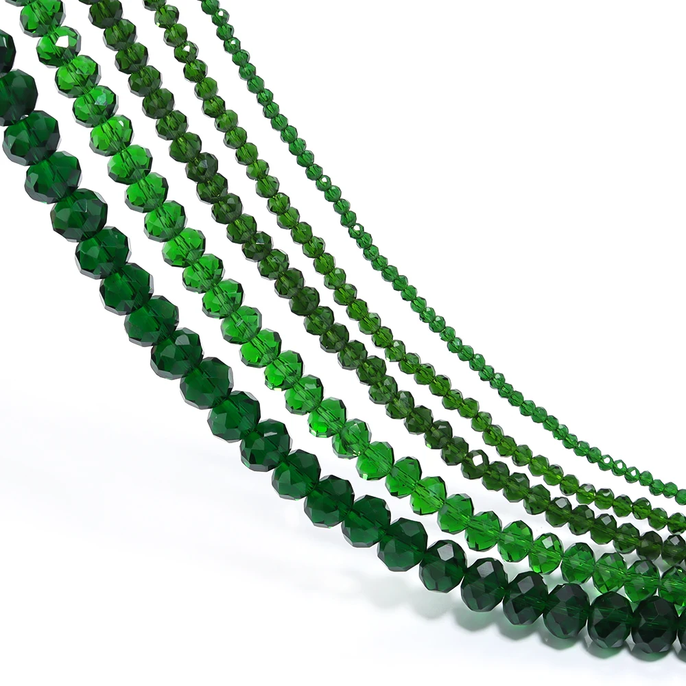 Round Faceted Colorful Glass Beads for Jewelry Making and DIY Projects