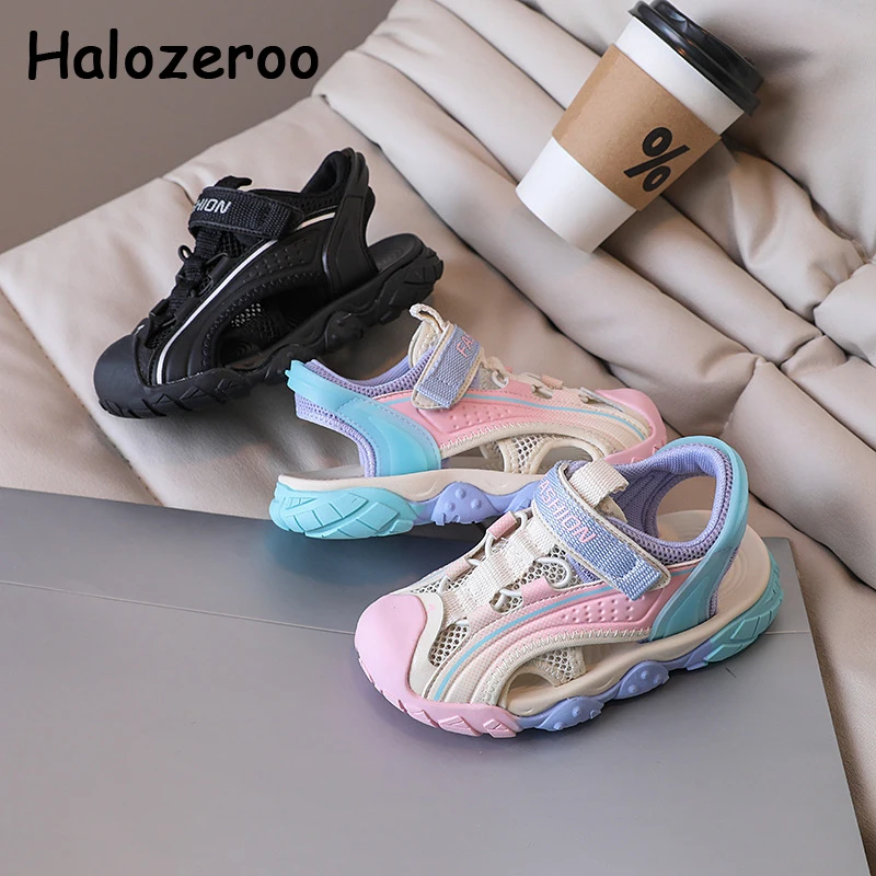 

New Kids Beach Sandals Baby Girls Brand Closed Toe Shoes Children Sport Sandalias Boys Fashion Slides Casual Flats School Summer