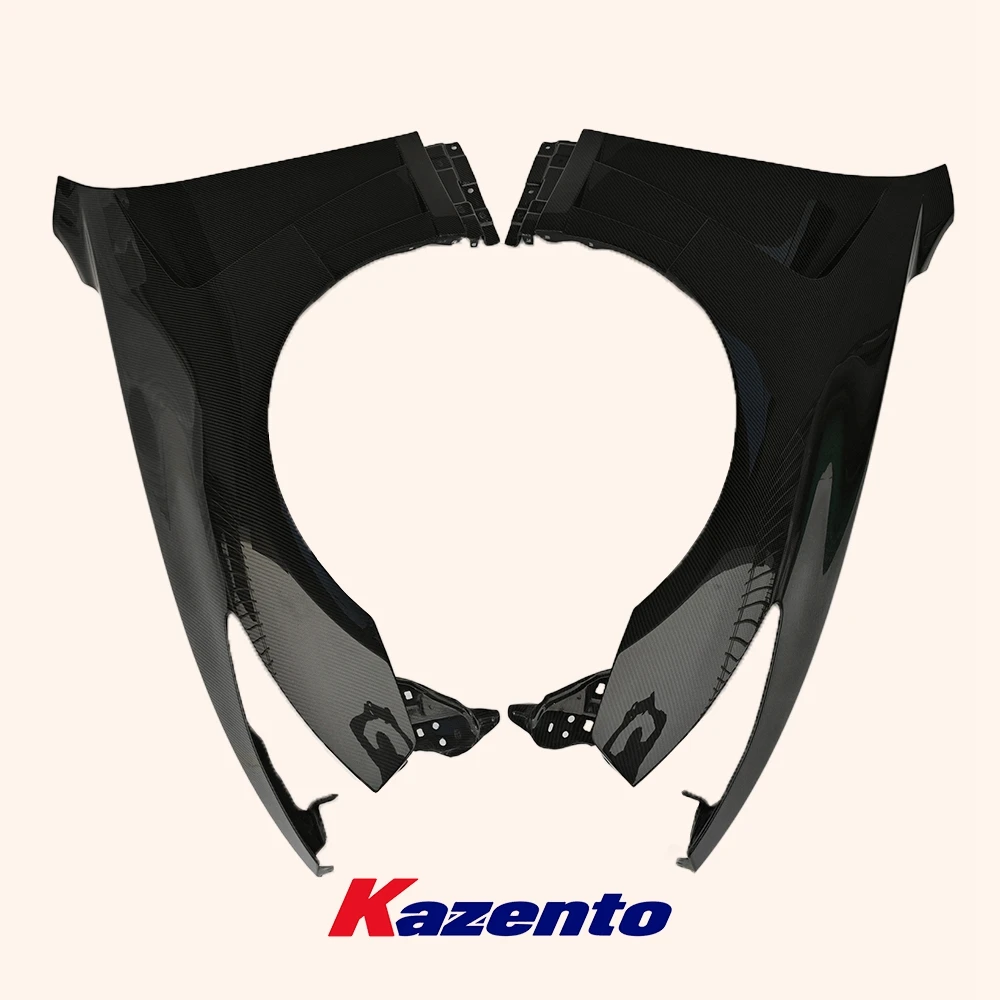 인피니티 G37 2008-2013 용 문짝 통풍 프론트 펜더 카본, 라이트 홀 없음