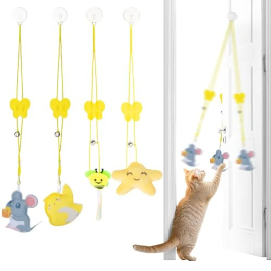 Interactive Feather Cat Toys Set for Kittens