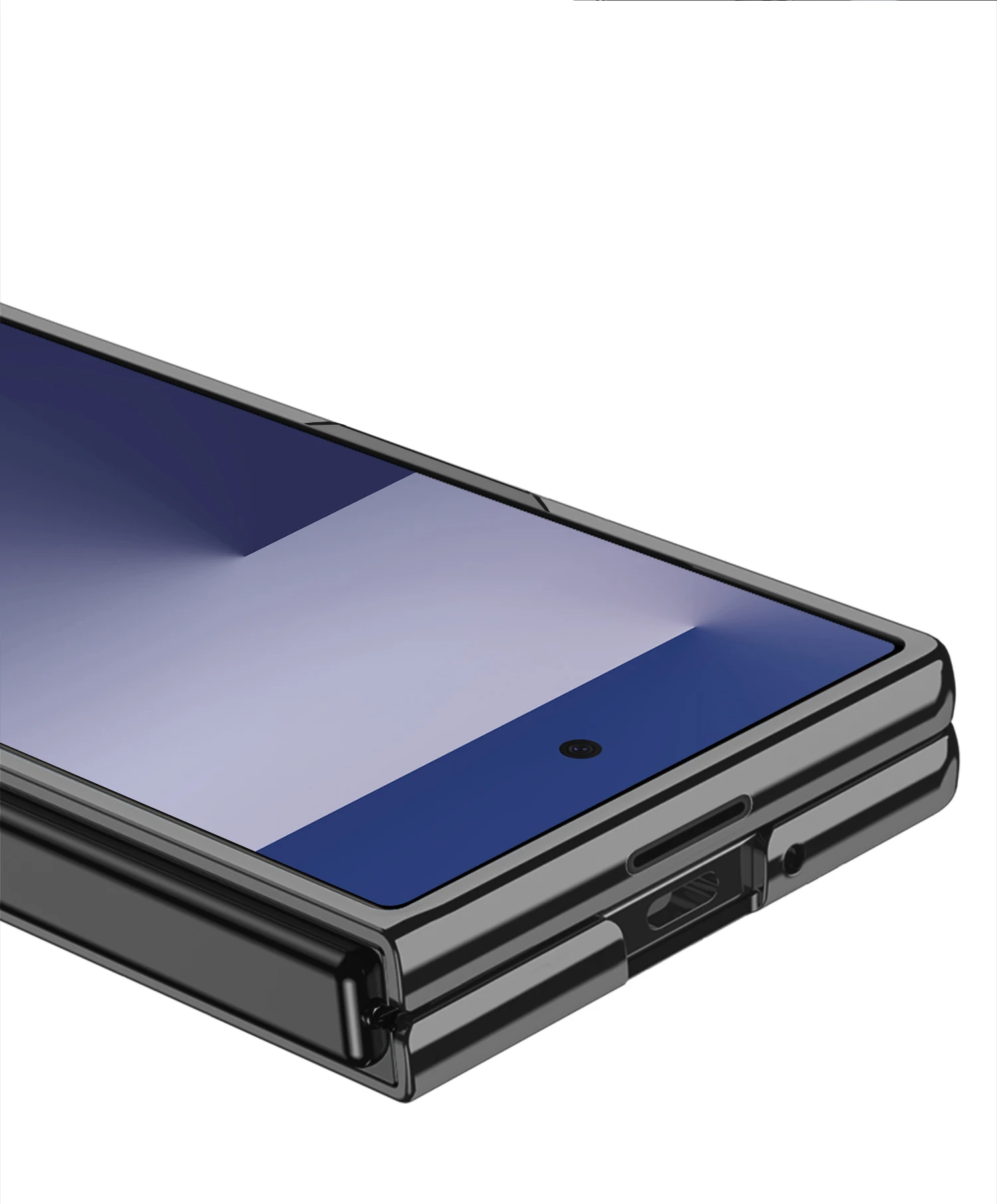 Luxury Plating Clear Case For Samsung Galaxy Z Fold 7 6 Front Screen Glass Prote