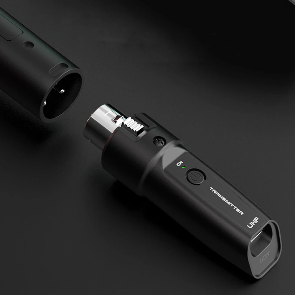 XLR Transmitter and Receiver Rechargeable Microphones Wired To Wireless System for Audio Mixer Dynamic Mic Electric Guitar Bass