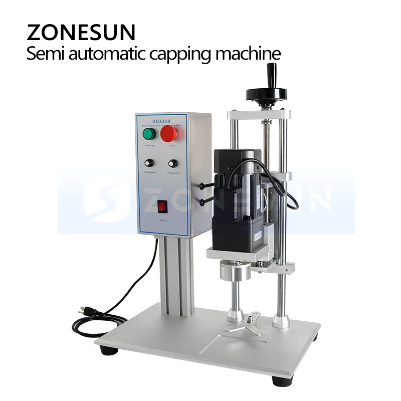 ZONESUN elettrico semiautomatico lozione mani Gel tappatrice bottiglia Flip Top Cap avvitatore sigillatrice ZS-XG450