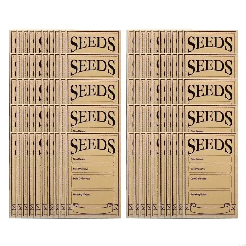 Y5JB 100Pcs Seed Coin Envelopes 3x4.7Inch Sample Seed Packets Envelopes for Gardening