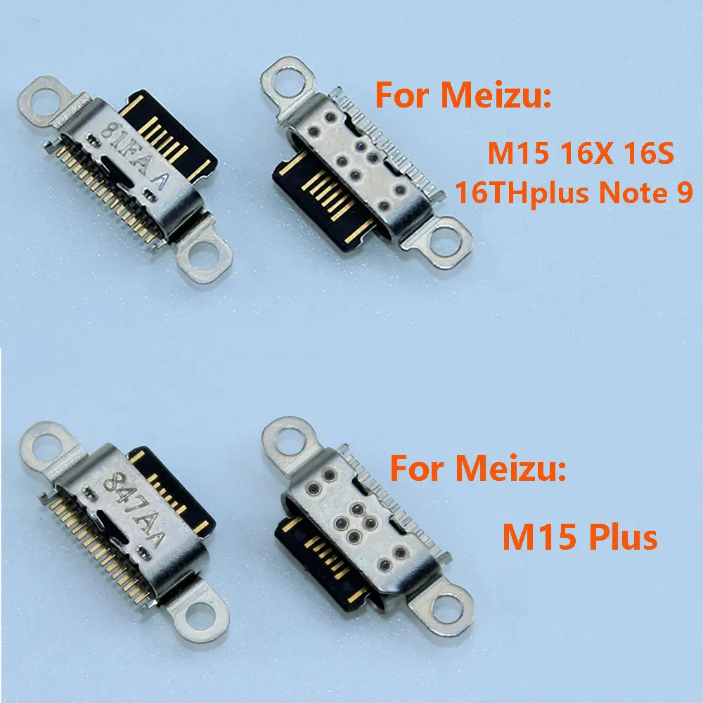 

2Pcs Micro USB charging plug interface Connector For Meizu M15 16X 16S 16THplus Note 9 M15 Plus Type C Charging port tail plug