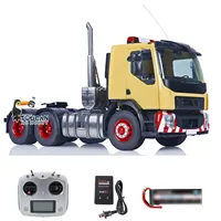 RTR 6x6 LESU RC Tractor Truck Metal Chassis 1/14 Remote Control Painted Car Sound Lights Smoking ESC Servo DIY Model THZH1604 1