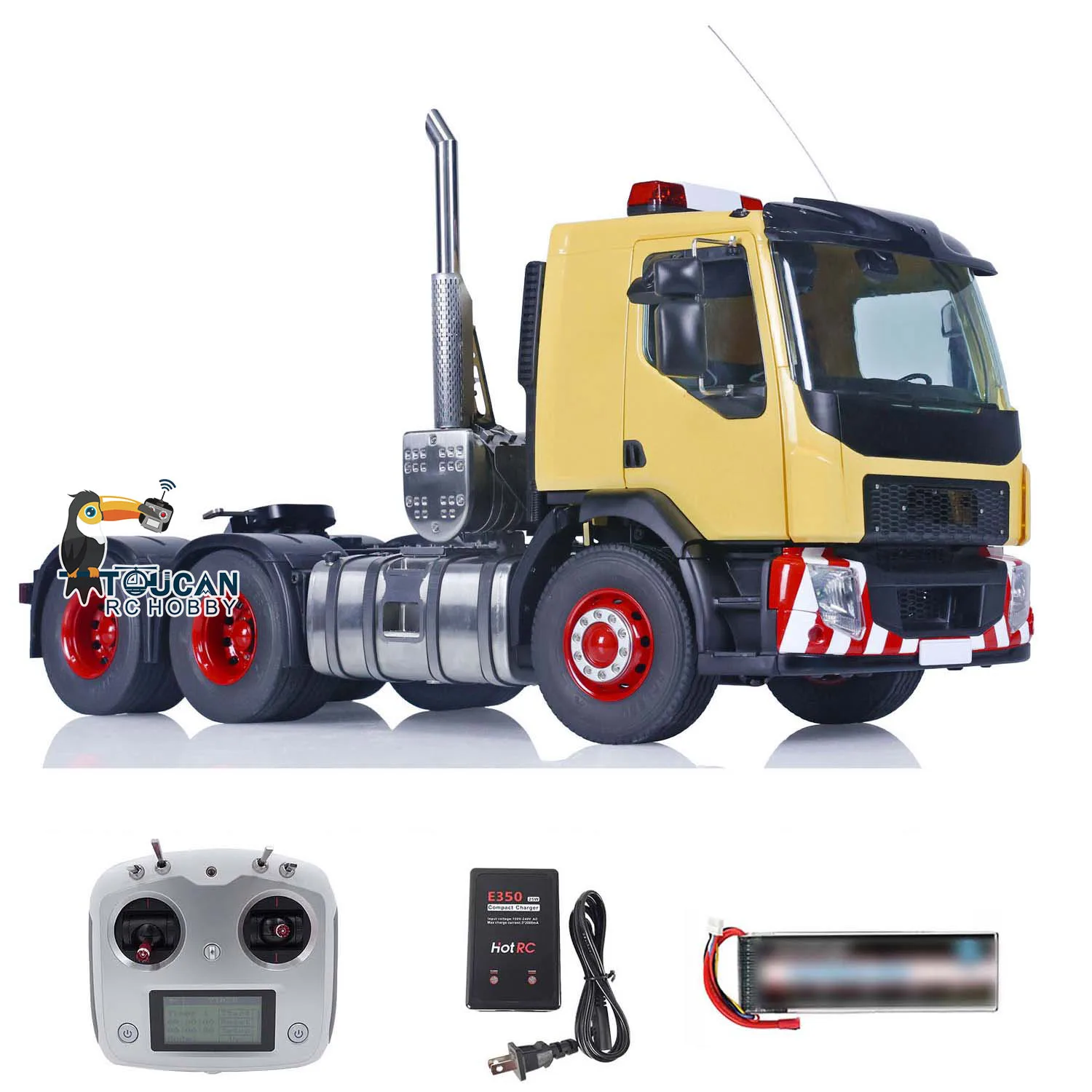 SALE LESU 6x6 RC Tractor Truck Metal Chassis RTR 1/14 Remote Control Painted Car Sound Lights Smoking ESC Servo Model THZH1604 2