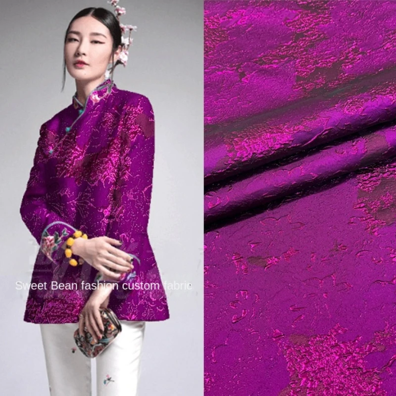 Red Multicolor Silk Brocade JV-1533 Fabric main image 1