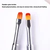 Heallor Dual Ended Nail Gel Brush Picker 2 IN 1 Design Nail Brush and Spatula Stainless Steel Gel Nail Brush for Manicure Extens 3