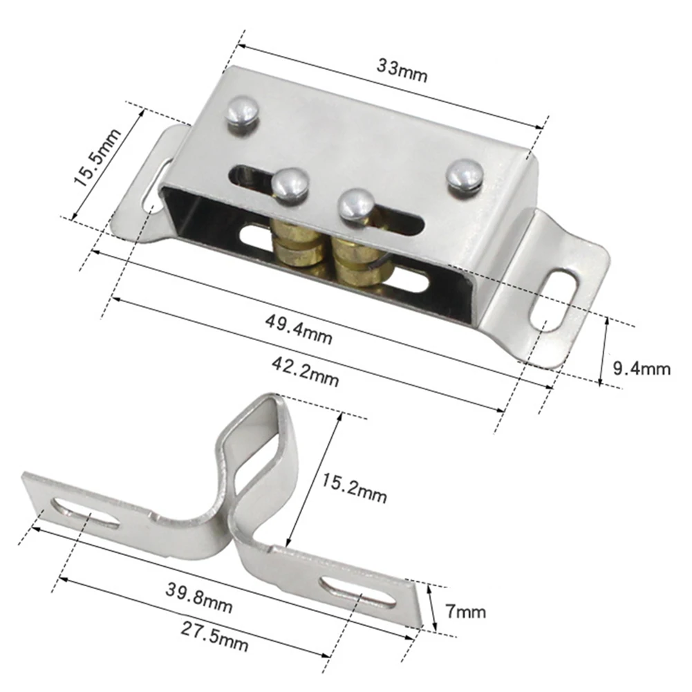 Magnetic Cabinet Latches Door Close Latch Silver Hardware
