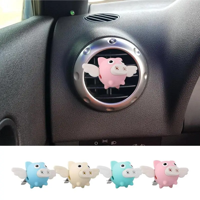 

Car Fresheners Vent Clips Flying Cute Pig Car Air Freshener Air Conditioning Creative Balm Car Outlet Aromatherapy For Car Vent