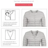 2024 New Women Liner Duck Down Jacket O-neck Variable V-neck Female Fall Spring Autume Collarless Light Quilted Puffer Coat 5