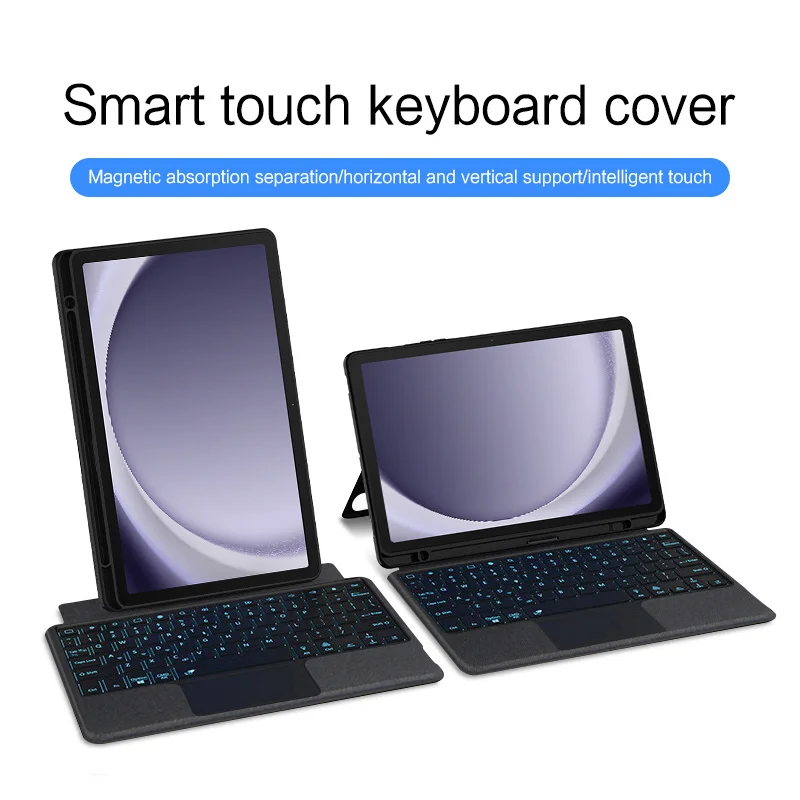 Teclado Compatível com Bluetooth para Samsung Galaxy Tab Tablet Case Trackpad Retroiluminado Split Cover Tab a9 Plus 11 Teclado - Imagem 2