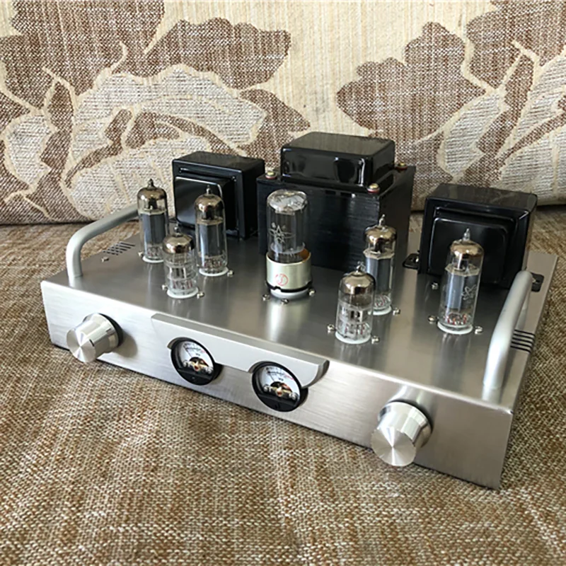 Lyele Audio 6n2 6p1 Vacuum Tube Amplifier Push-Pull Amplifier Diy Kit Class A Tube Amp 8W+8W Vu Meter Bluetooth 5.0 Hifi Amp