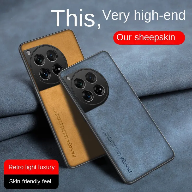 Oneplus 12R 5G Cph2609 Custodia In Pelle Pu Superficie Rigida Cover Posteriore Per Pc Custodia Antiurto Opaca Per Oneplus 12R Oneplus12R Cph2609