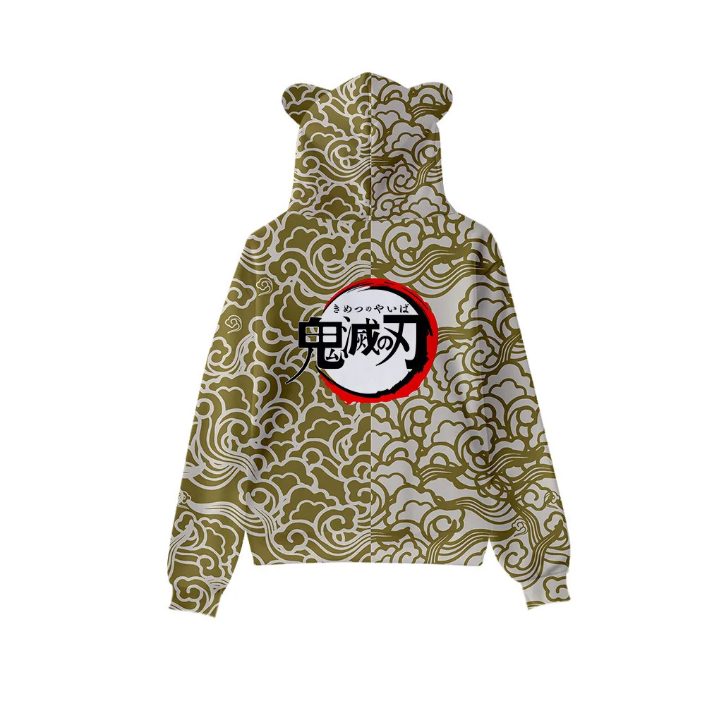 Japan Anime Demon Slayer Print Pullover Cute Cat Ears Hoodies for Men Cartoon Sweatshirt Cosplay Costume Hoodie Sweatshirts худи- S18260c2b60b34f3eadac667e721e8dc5T