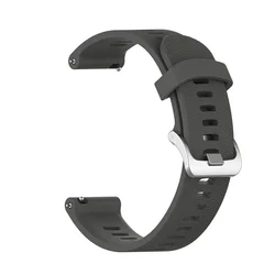 Official Button Silicone Sports Watch Band Strap - Enhanced Design - 20mm Universal (Gray)