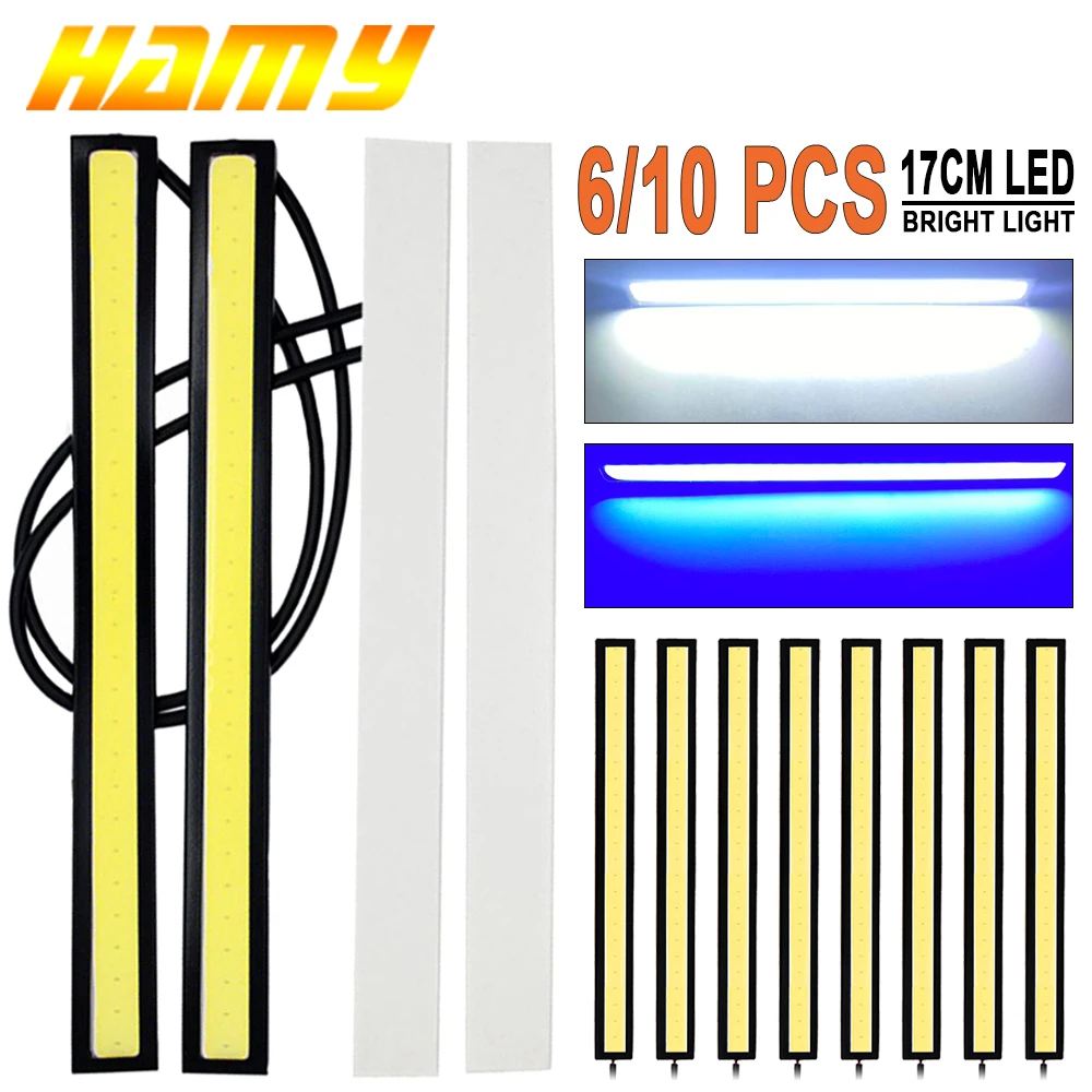 รูปสินค้า ไฟ LED COB DRL 17 ซม. สีขาว แผงอลูมิเนียม สำหรับรถยนต์
