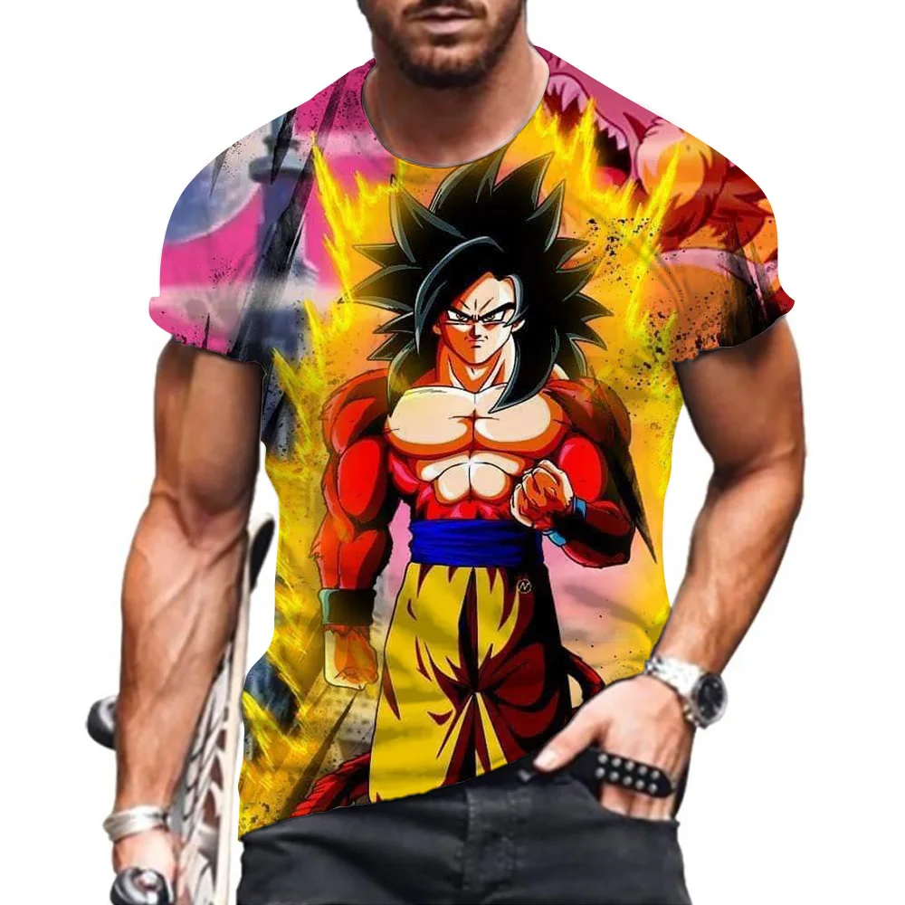 Camiseta masculina Sombra Perfil Goku Dragon Ball Camisa Blusa