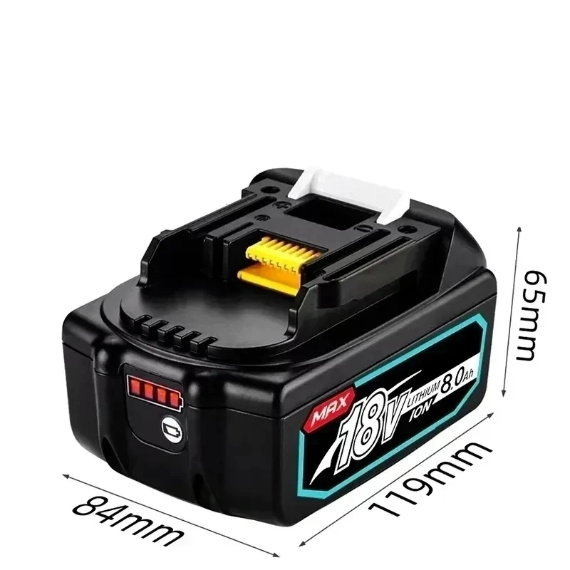 Makita 18V 8.0Ah Rechargeable Li-ion Battery For Makita Power Tool 18 v Batteries BL1840 BL1850 BL1830 BL1860B LXT 400 + Charger
