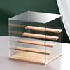 Solid Wood Step Figure Display Cabinet Transparent Acrylic Display Box For Toys, Car Models, Action Figures Storage And Display 5