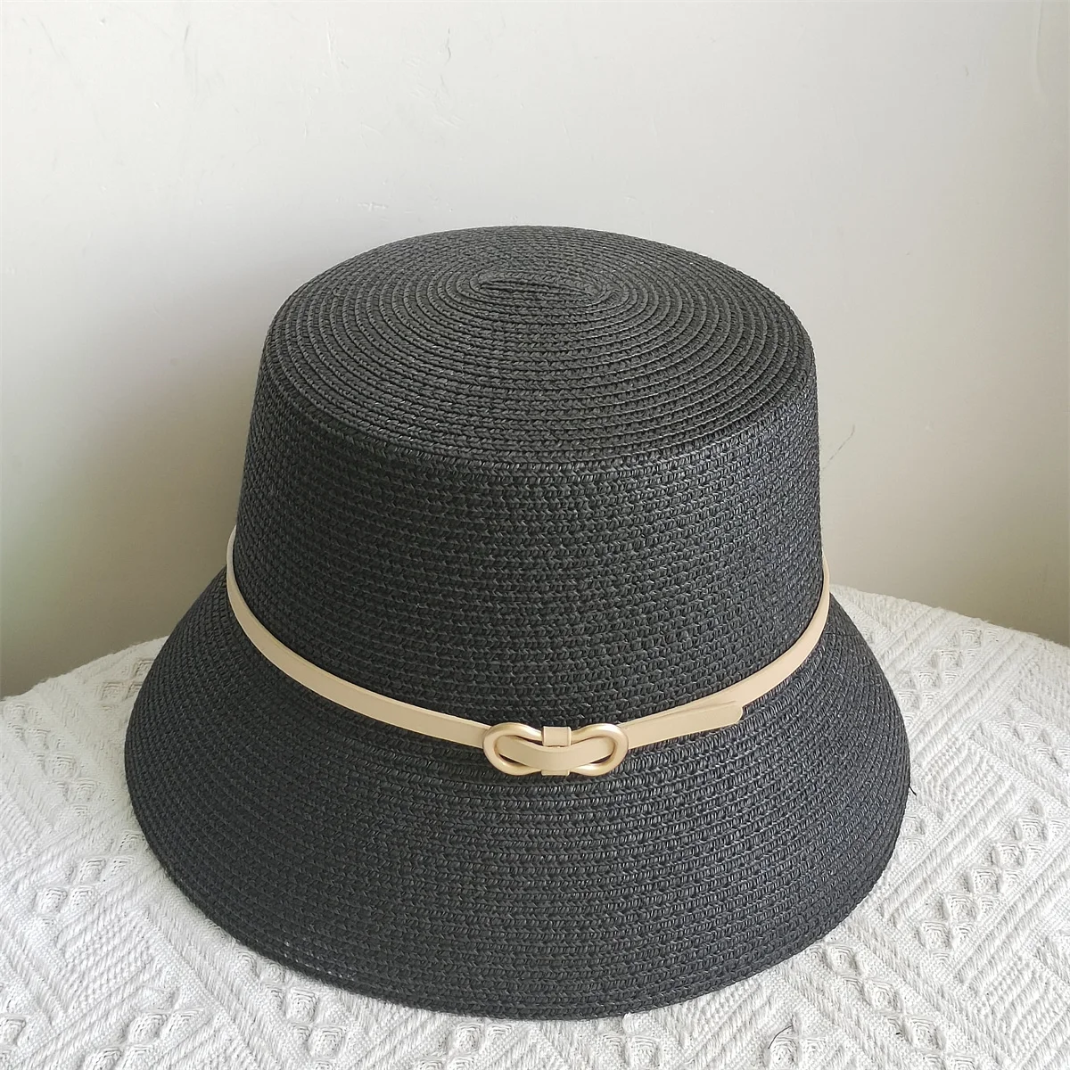 Sommer-Strohhut für Damen und Herren, modisch, Gürtelschnallen, Accessoires, Eimerhut, Strandhut, UV-beständig, Sonnenschutzhut, Sehnstitute Pionga Institution – Detail 11