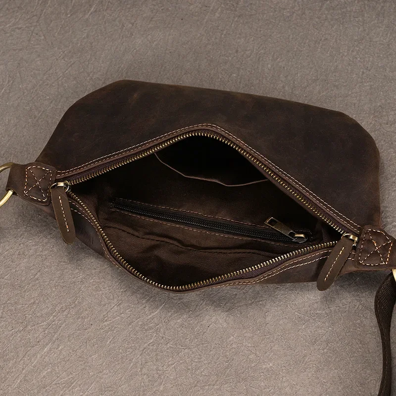 Leather Waist Bag Summer Outdoor Walking Bag